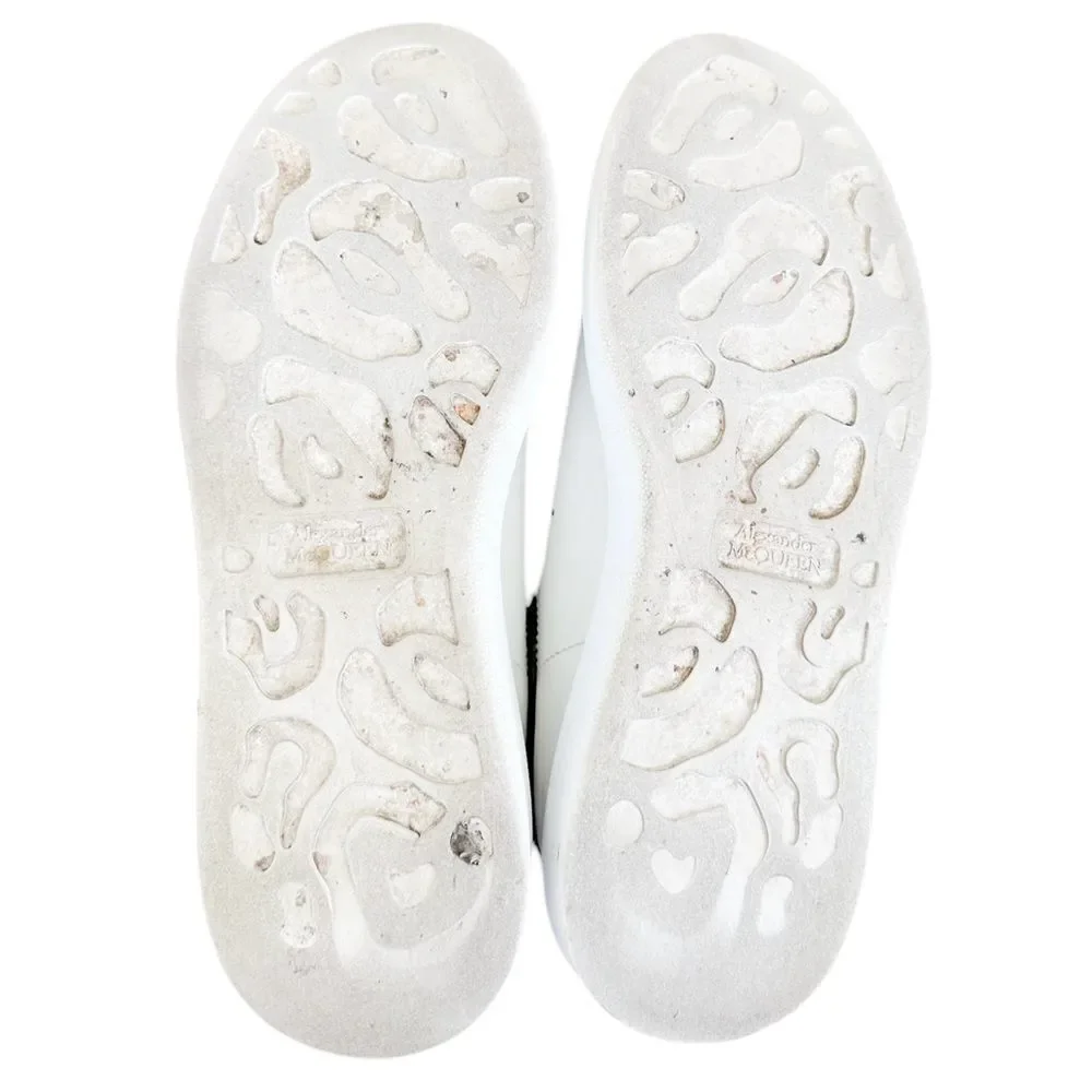 RARE ALEXANDER MCQUEEN Oversized Sneakers in White / Gunmetal Croc